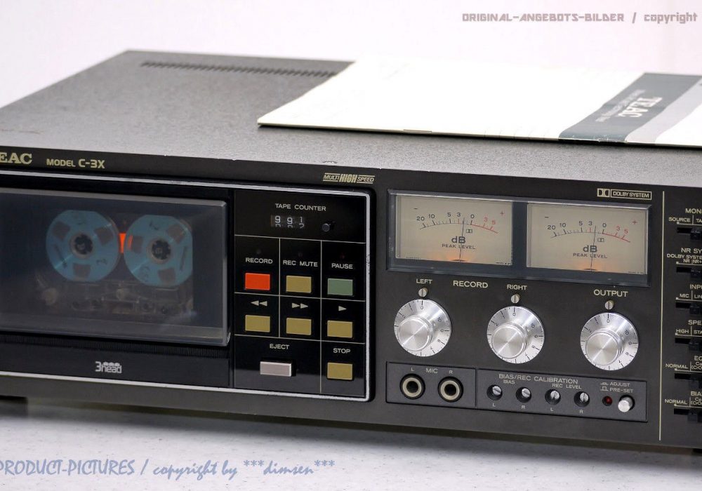 TEAC C-3X 古董 磁带 Tape 卡座 Top-Zustand OVP+BDA! Revidiert+1J.G<wbr/>arantie