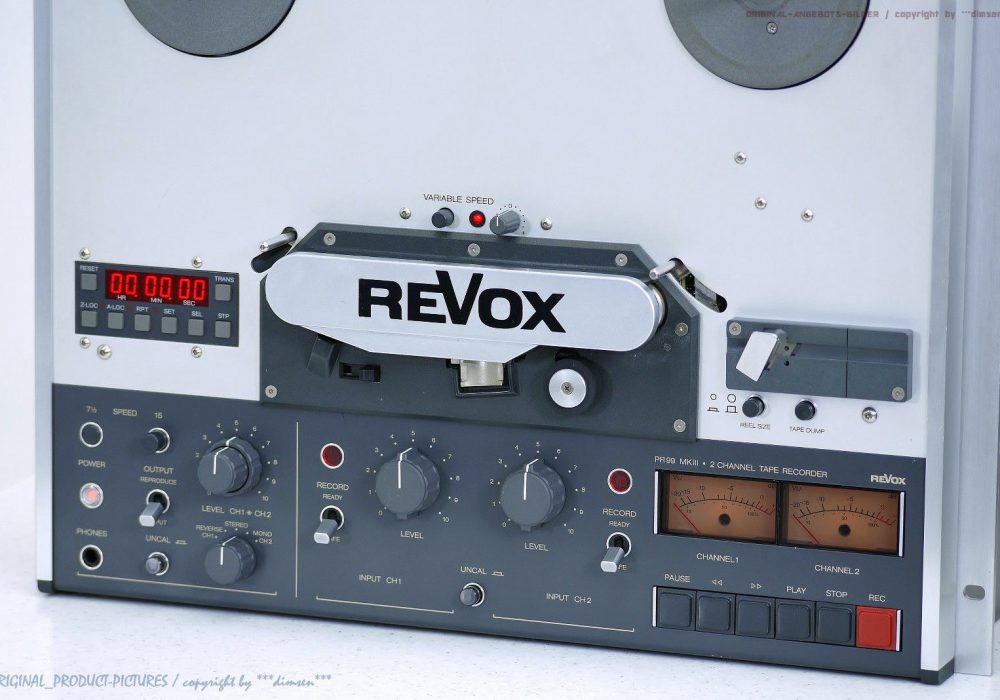 REVOX/STUDER PR99 mkIII Studio Bandmaschine/T<wbr/>onbandgerät! Revidiert+1J.G<wbr/>arantie!