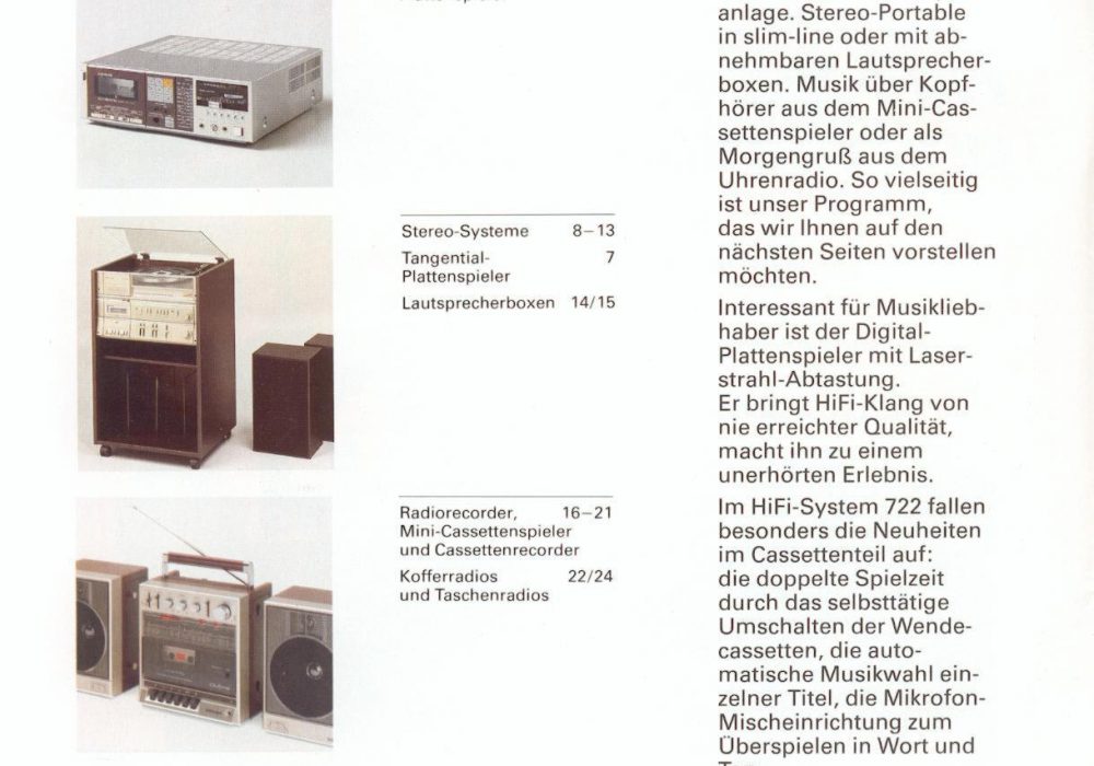 Siemens-HiFI-Systeme und Radiogeräte 1984