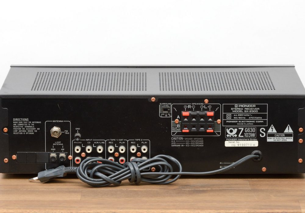 先锋 PIONEER SX-2300 立体声 收音机 / Radio / Verstärker / Amplifier in schwarz