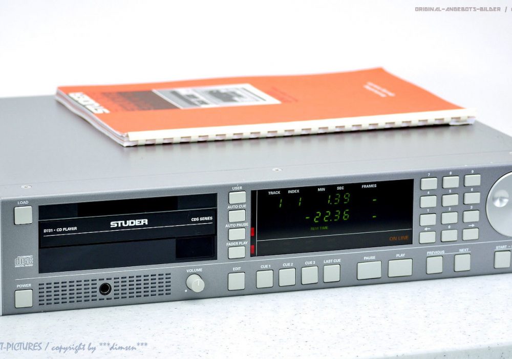 STUDER D731 Professional CDS Broadcast Quality CD Player! Gewartet+1J.Ga<wbr/>rantie!