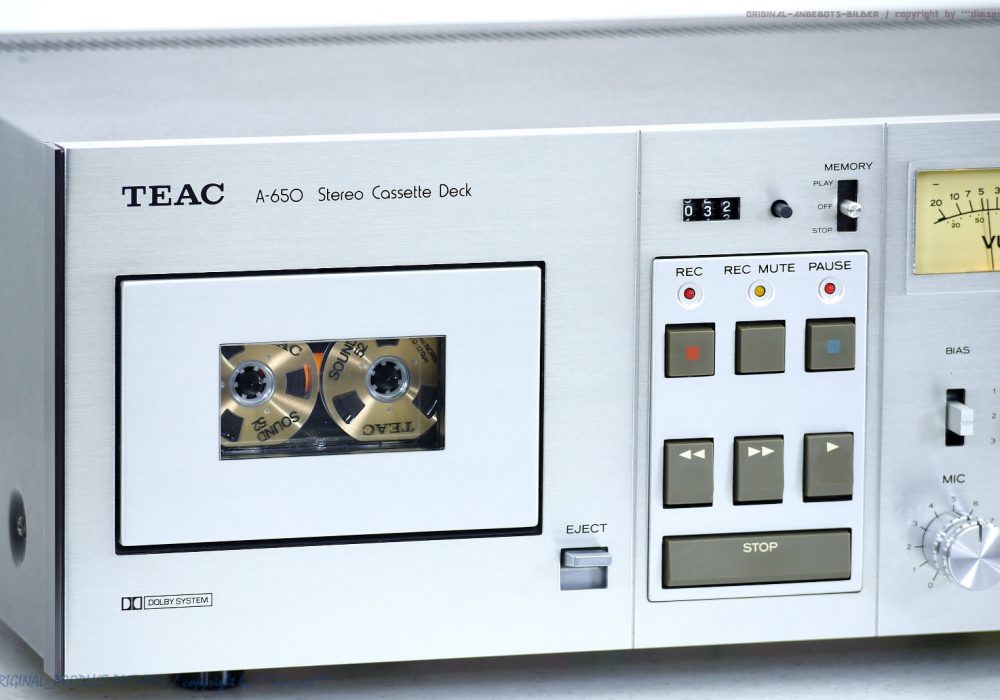 TEAC A-650 古董 磁带 Tape 卡座 1A-Zustand!! Revidiert + 1J.Garantie! NICE