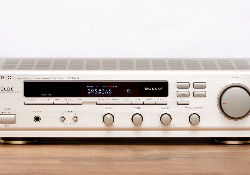 天龙 DENON DRA-385RDS 立体声 收音机 / Verstärker / Radio in silber-champag<wbr/>ner