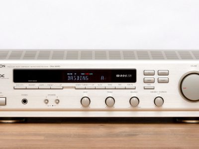 天龙 DENON DRA-385RDS 立体声 收音机 / Verstärker / Radio in silber-champag<wbr/>ner