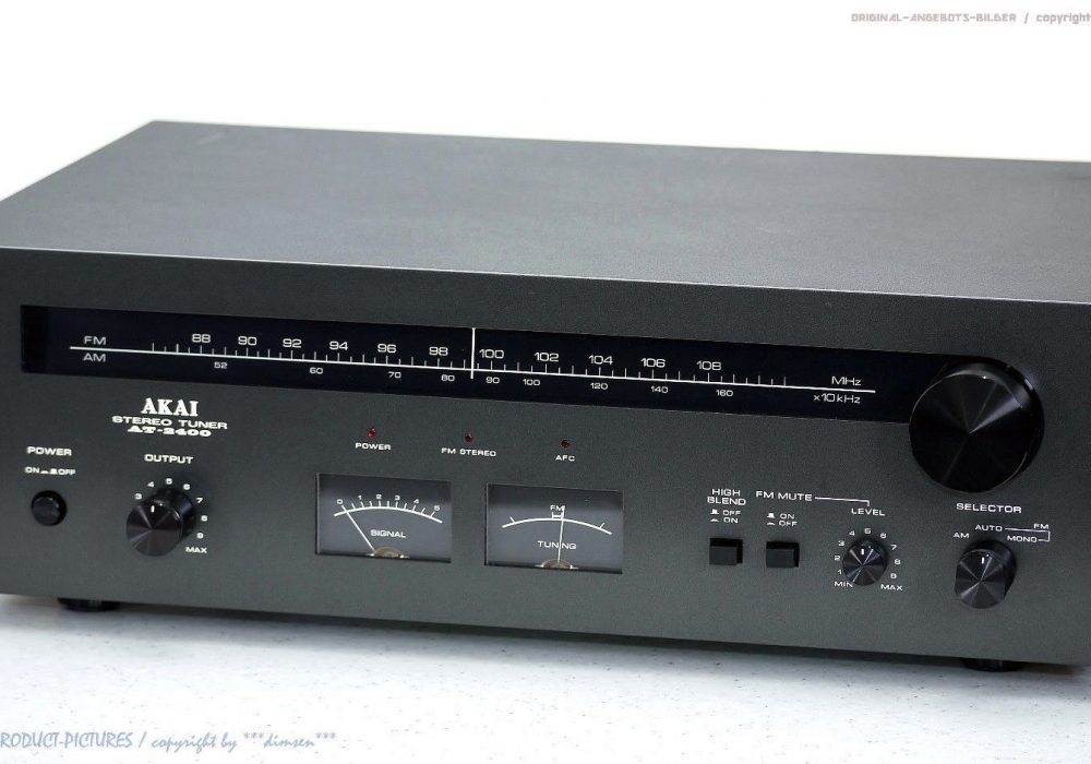 AKAI AT-2400 古董 AM/FM 立体声 Tuner in 1A-Zustand!! Gewartet+1J.Ga<wbr/>rantie!