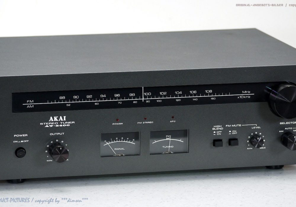 AKAI AT-2400 古董 AM/FM 立体声 Tuner in 1A-Zustand!! Gewartet+1J.Ga<wbr/>rantie!