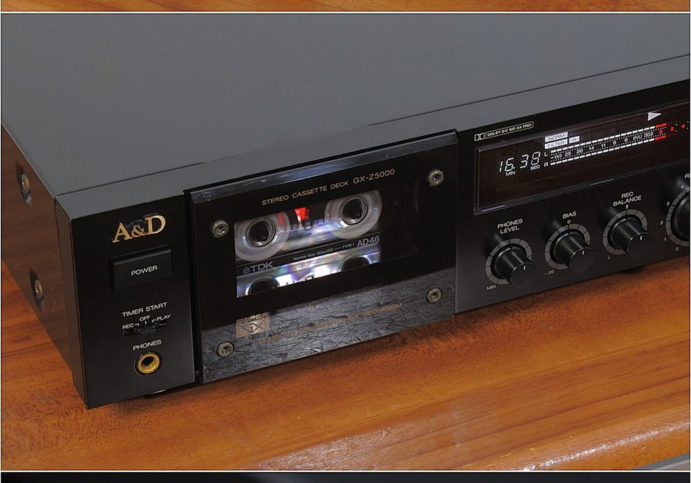 2ヘッドの銘機 A&D GX-Z5000 カセットデッキ 動作良好 整備済 良品 1円スタート