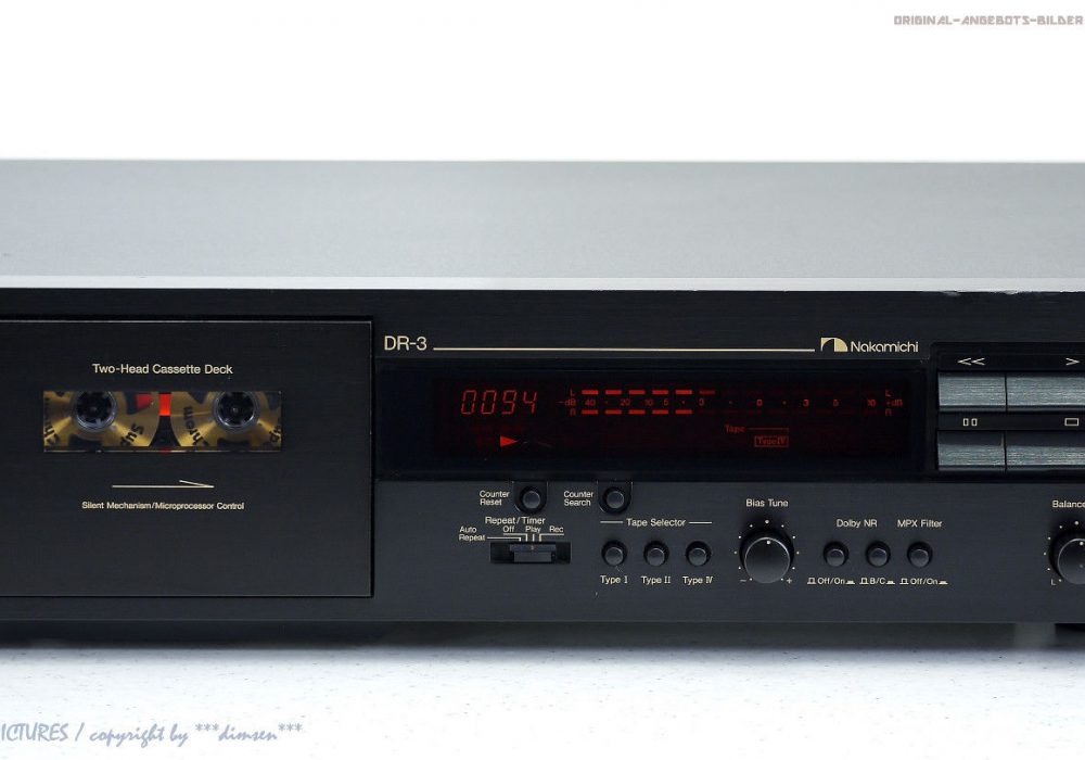 NAKAMICHI DR-3 High-End 磁带 Tape 卡座 Top-Zustand!! Revidiert+1J.G<wbr/>arantie!!