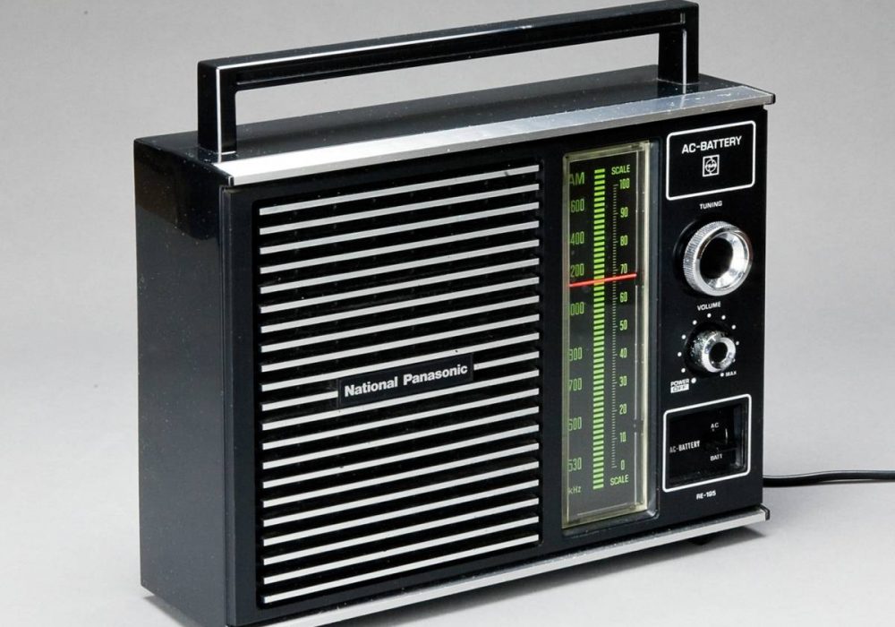 まだまだ、現役！National Panasonic ナショナル RE-195 AMトランジスターラジオ スマホ入力端子加工の中古美品。