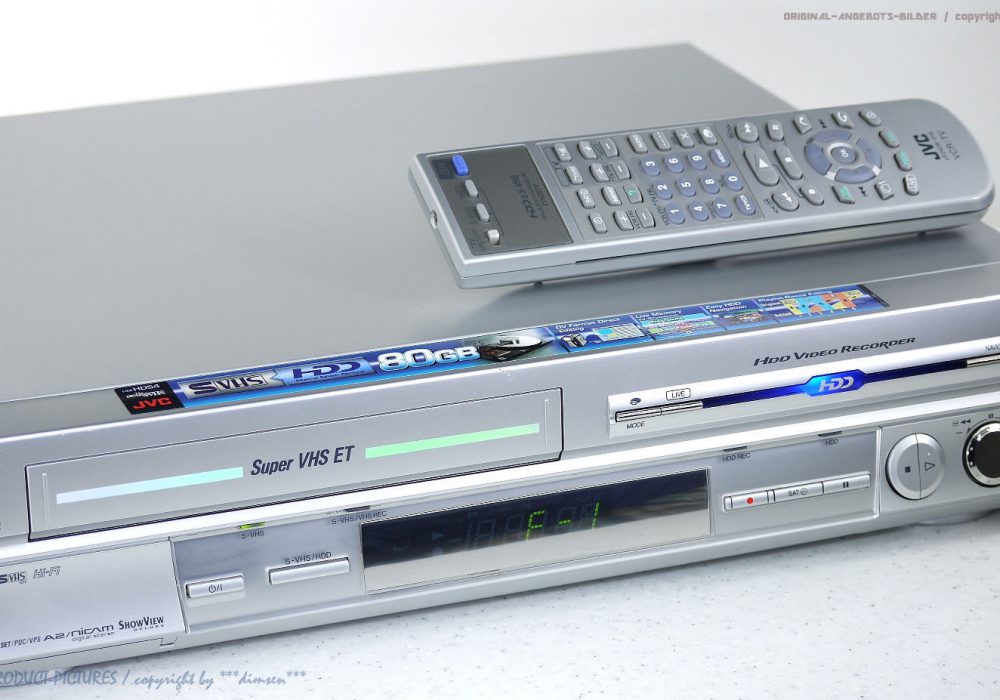 JVC HM-HDS4 S-VHS Videorecorder 80GB HDD/Festplatte + FB!! Gewartet+1J.Ga<wbr/>rantie!