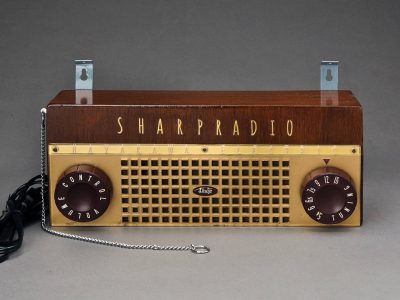 木製壁掛け真空管ラジオ シャープ SHARP 5M-67 1955年製 トランスレス五球スーパー 希少実用中古！