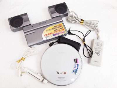 SONY★ソニー CDウォークマン（D-NE730 RM-MC53EL EBP-104）＆アクティブスピーカー（SRS-T77 AC-E90A）セット★動作品