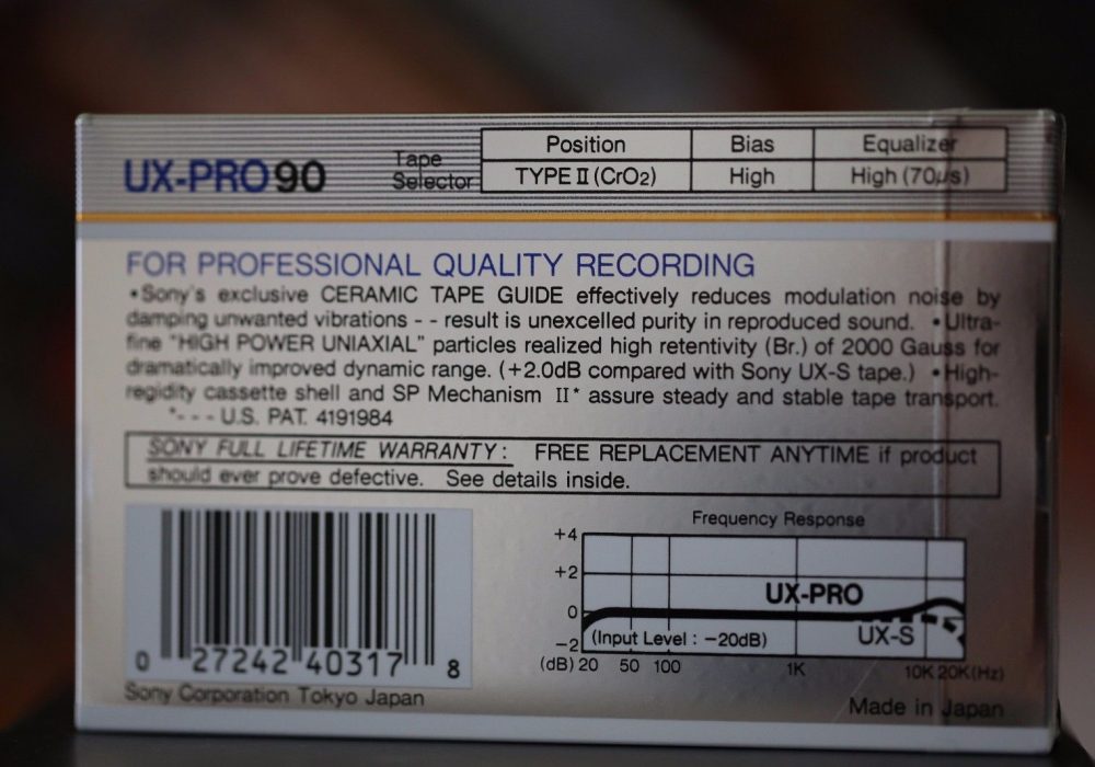 索尼 SONY UX-Pro 90 First Edition 盒式录音带