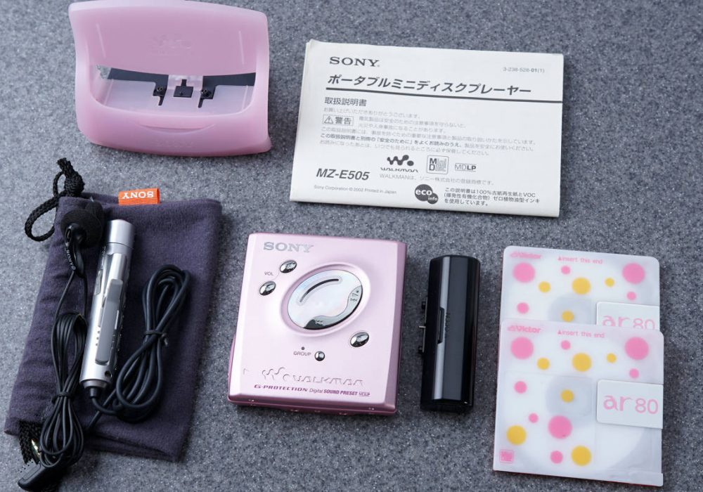 ★新品同様★ SONY ソニー WALKMAN ポータブルMDプレーヤー MZ-E505 PINK