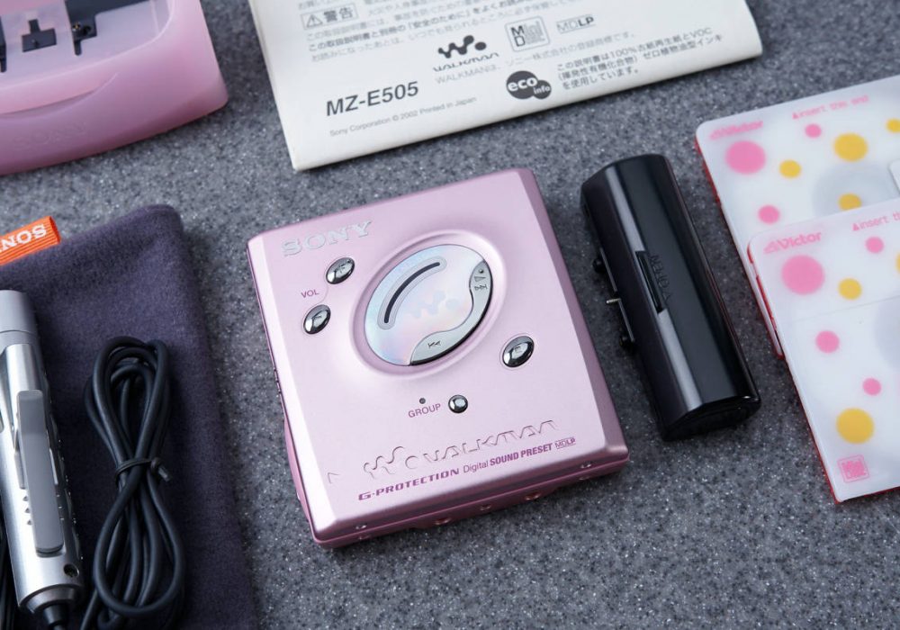 ★新品同様★ SONY ソニー WALKMAN ポータブルMDプレーヤー MZ-E505 PINK